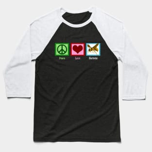 Peace Love Hornets Baseball T-Shirt